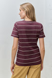 Short Sleeve Striped Knit Top