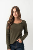 Long Sleeve Scoop Neck Tee
