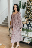 Scoop Neck Floral Midi Dress