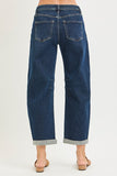 Textured Barrel Leg Jeans