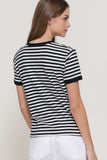 Striped Top with Embroidery Detail