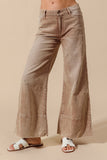 Wide Leg Washed Corduroy Pants