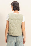Quilted Front Tie Vest