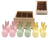 Green, Pink And Yellow Bunny Heads