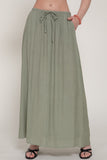 Woven Crinkle Maxi Skirt