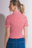 Smocked Gingham Shirt