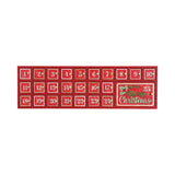 Mdf Advent Calendar W 25 Doors Merry Christmas, Red, Green & White