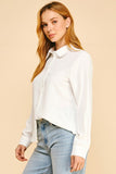 Crepe Collared Dress Shirt
