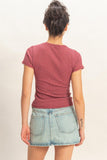 Striped Ribbed Top