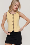 Sleeveless Embroidered Sweater