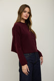 Mock Neck Button Down Cardigan