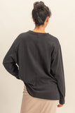Dropped Shoulder Long Sleeve T-Shirt