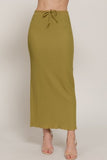 Long Textured Knit Skirt