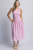 Gingham Smocked Midi Dress