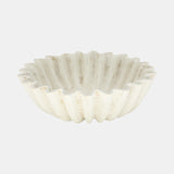 Fluted Paper Mache Bowl, Ivory