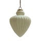 Cream Glass Ackron Flocking Ornament