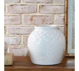 White Honeycomb Vase