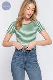 Short Sleeve Seamless Ribbed Top