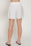 Eyelet Hem  Shorts