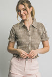 Smocked Gingham Shirt