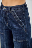 High Rise Jeans with Button Detail