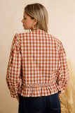 Smocked Gingham Blouse