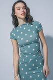Side Slit Polka Dot Top