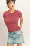 Striped Ribbed Top