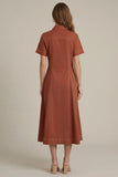 Short Sleeve Button Front Dress