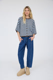 High Waist Front Tie Wide Leg Cropped Pants