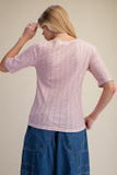 Ditsy Printed Ribbed Top