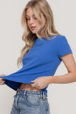 Crew Neck Ribbed Tee