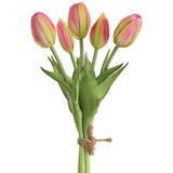 Real Touch Tulip Bouquet Pink/yellow