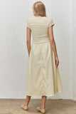 Shirred Top Midi Dress