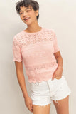 Textured Pointelle Top