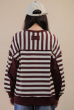 Oversized Striped Casual Knit Top