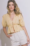V-Neck Peplum Top