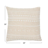 Square Cotton Woven Case Beige
