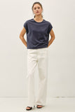 Cotton Slub Boxy Fit Tee