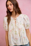 Floral Pintuck Blouse
