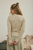 Floral Waffle Knit Top