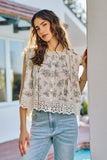 Vintage Floral Textured Top