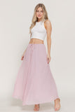 Pleated Long Chiffon Skirt