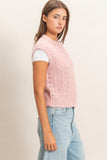 Open Knit Sweater Vest