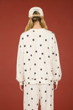 Pin Tuck Textured Long Sleeve Crew Knit Top