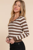 Striped V-Neck Sweater