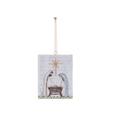 Mdf Hand Painted Holy Family Ornament