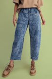 Jacquard Denim Barrel Jeans
