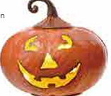 Small Metal Curly Stem Led Pumpkin