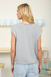 Raw Edge Sleeveless Cardigan